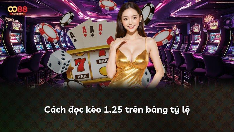 Cách đọc kèo 1.25 trên bảng tỷ lệ